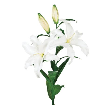 即日★【造花】東京堂/オードリーカサブランカ　2輪　WHITE/FW032306