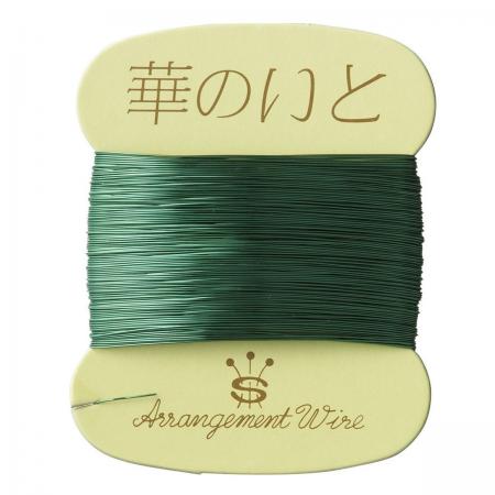 即日★生花用糸針金 華のいと　エナメル緑 グリーン/17649-0