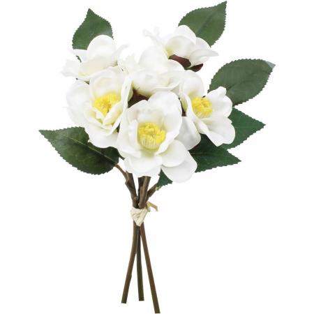 特価◎即日★【造花】YDM/ツバキエダバンドルX3 ホワイト/FS-5407-W