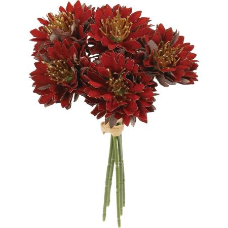 即日★特価◎【造花】YDM/ベルベットコーンフラワーピック5P バーガンディー/FS-6342-BUR