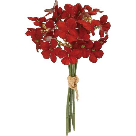 即日★大特価◎【造花】YDM/ベルベットミニフラワーピック5P バーガンディー/FS-6344-BUR