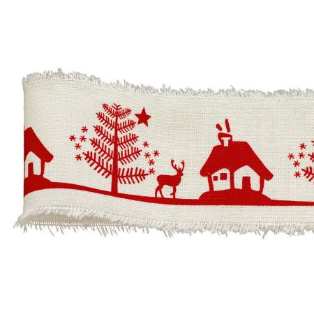 特価◎青山リボン/コットンフリンジクリスマス 45mm×10m #002/313-2