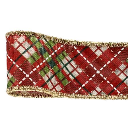 特価◎青山リボン/ダイアグナルチェック #016 38x4.5 1巻/9371-16