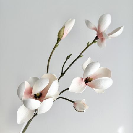 【造花】アスカ/premium collection マグノリア×3 #003C クリームピンク/AP03039-3C
