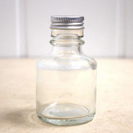即日★ハーバリウム瓶(ストレート)90ml アルミキャップ付「キャップ色:シルバー」