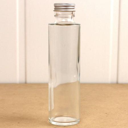 即日★ハーバリウム瓶(丸)150ml アルミキャップ付「キャップ色:シルバー」