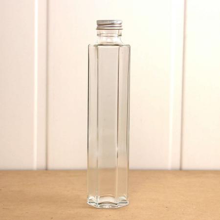 即日★ハーバリウム瓶(六角)200ml アルミキャップ付「キャップ色:シルバー」