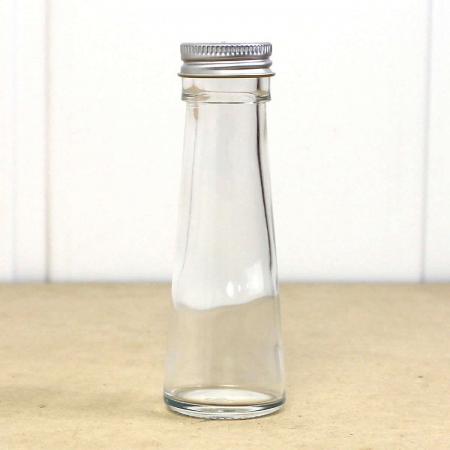 即日★ハーバリウム瓶(テーパー)50ml アルミキャップ付「キャップ色:シルバー」