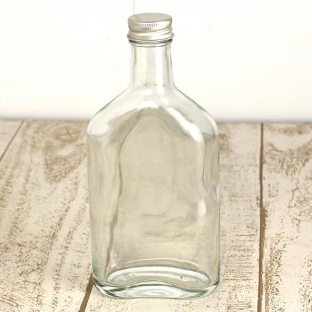 即日★ ハーバリウム瓶(ウィスキー1:ポケット)200ml 専用アルミキャップ付「キャップ色:シャンパンシルバー」