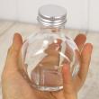 即日★ ハーバリウム瓶(フラット)100ml アルミキャップ付「キャップ色:シルバー」