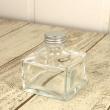 即日★ハーバリウム瓶(スクエアショート)150ml アルミキャップ付「キャップ色:シルバー」