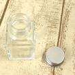 即日★ ハーバリウム瓶 (角)50ml アルミキャップ付「キャップ色:シルバー」