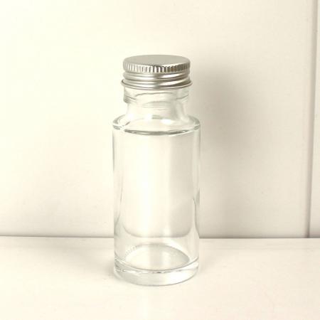 即日★ ハーバリウム瓶 (丸)50ml アルミキャップ付「キャップ色:シルバー」