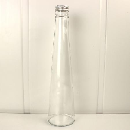 アウトレット◎即日★ ハーバリウム瓶 (テーパー)300ml アルミキャップ付「キャップ色:シルバー」