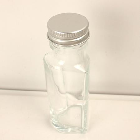 即日★ ハーバリウム瓶 (ハート)50ml アルミキャップ付「キャップ色:シルバー」