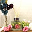 即日★ リードディフューザー用ガラス瓶 丸型 150ml 銀カバー+中栓付