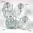 即日★ リードディフューザー用ガラス瓶 丸型 50ml  銀カバー+中栓付