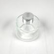 即日★ リードディフューザー用ガラス瓶 丸型 100ml  銀カバー+中栓付