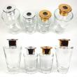 アウトレット◎即日★ リードディフューザー用ガラス瓶 コニカル型 200ml 銀カバー+中栓付