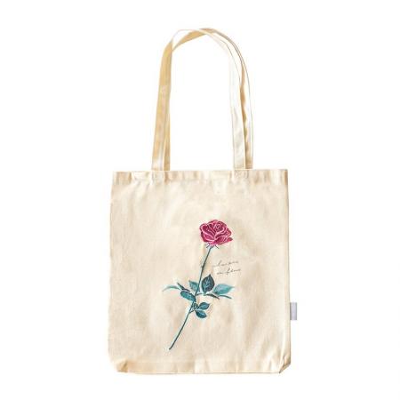 ito&/刺繍トートバッグ 大 botanical(ボタニカル) ローズ/IT001-1