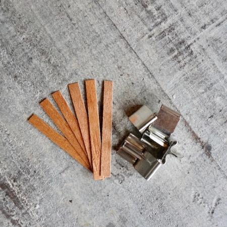 即日★kinari/木製芯(ウッドウィック) シンプルタイプ SSサイズ 6本 6mm×60mm (専用座金付)/wc01-ss