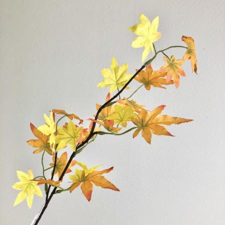 即日★【造花】ビバ工芸/VD-6690 メイプルリーフ YE/OR/VD-6690