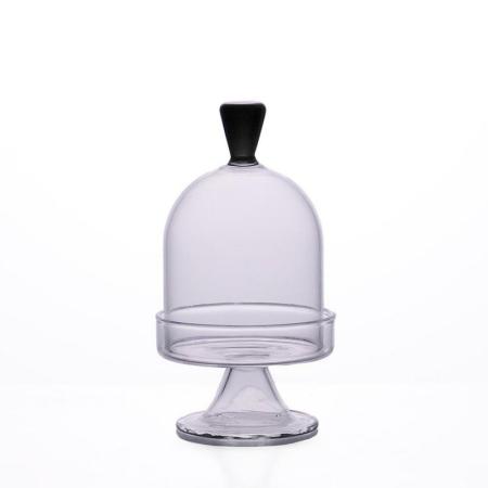志成販売/香皿としても使える 蓋付きガラスのミニコンポート(M)/108332