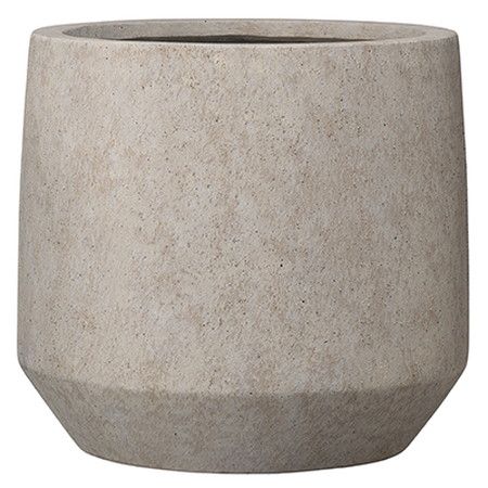 グリーンポット/ベルベット ラウンド ベージュウォッシュ 31cm/AN-BR3128BW