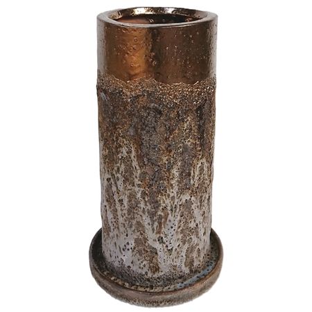 丸滉製陶/5号 シリンダー深 受皿付/HA-4298-BZ