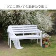 【直送】住まいスタイル/天然木製ベンチ 幅130 「Elan」(エラン) グレー/EL-130GRY