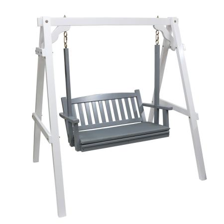 【直送】住まいスタイル/天然木製スウィングベンチ 「Elan」(エラン) グレー/EL-SW148GRY