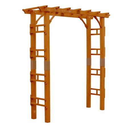 【直送】住まいスタイル/天然木製アーチ 190 1台 「Flex Pergola」(フレックス パーゴラ) ライトブラウン