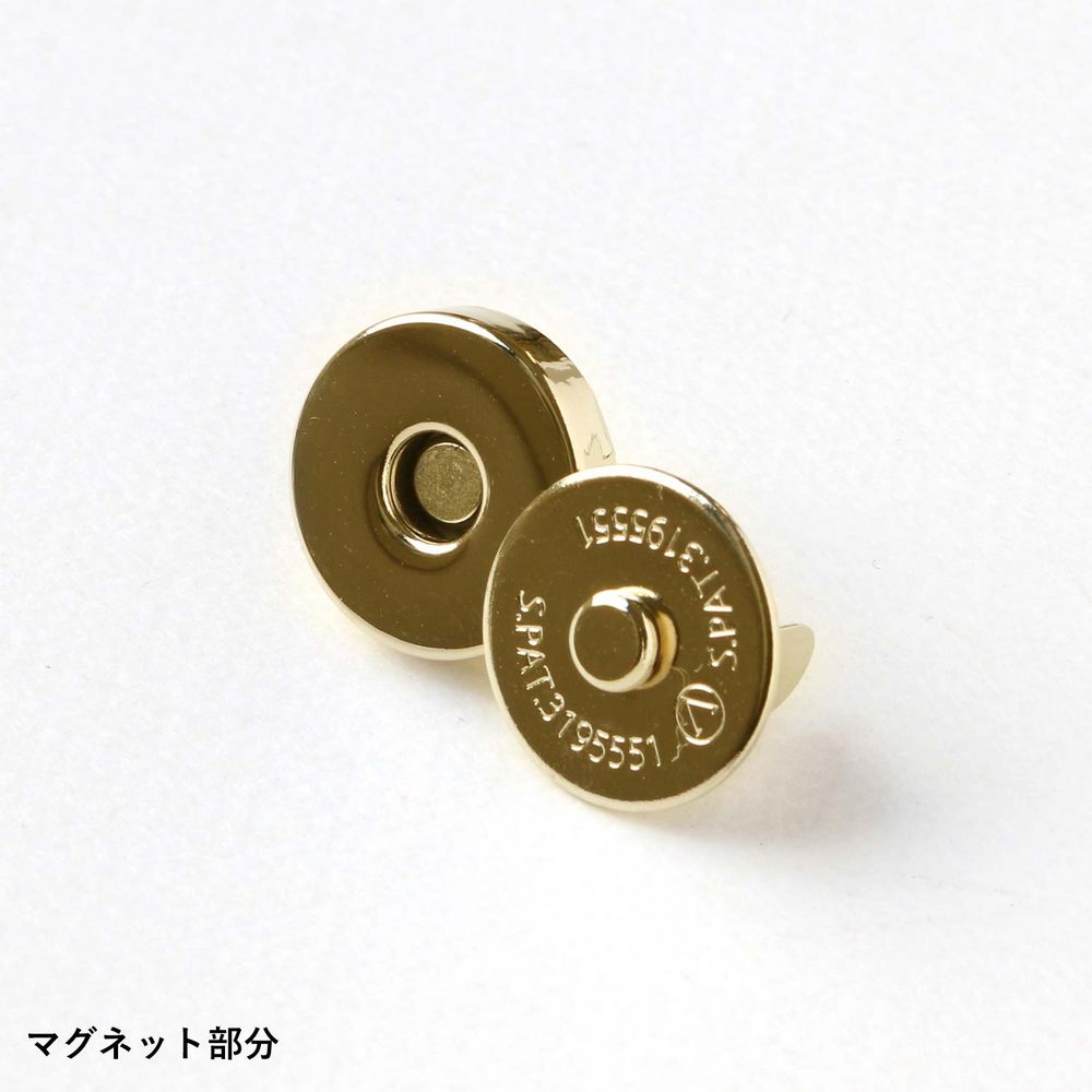 アウトレット◎NBK日本紐釦貿易/足折マグネットボタン(差し込み) 14mm ゴールド 10組入/SM11-G-10